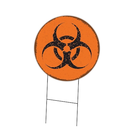Amistad 16 x 24 in. Corrugated Plastic Sign with Stakes Circular - Biohazard AM2159463